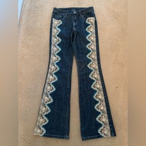Embellished lace jeans by Boston Proper - size 2